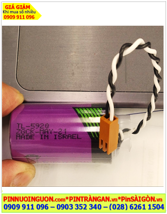 Tadiran TL-5920 (Zắc nâu nhỏ); Pin nuôi nguồn PLC Tadiran TL-5920 lithium 3.6v C 8500mAh _Xuất xứ Israel